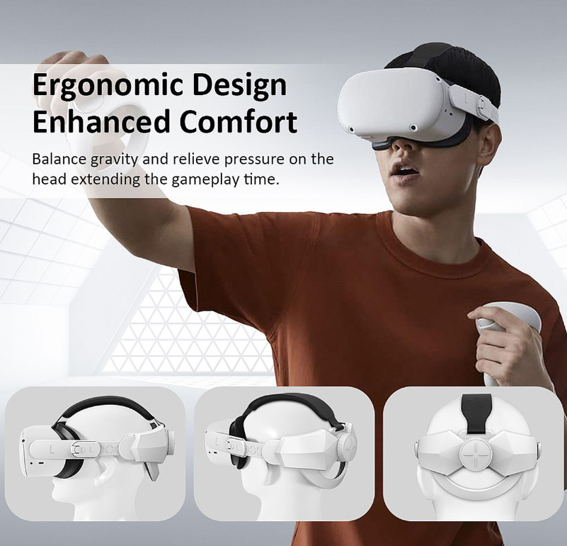 VR Headset Strap Enhanced Elite Headband for Oculus 2 without VR Glasses